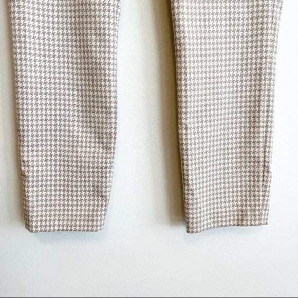New Sezane Clara houndstooth cropped ankle straight leg high rise trouser pants - Picture 10 of 15